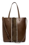 MADEWELL THE SUEDE INSET EDITION MEDIUM TRANSPORT TOTE,MC295