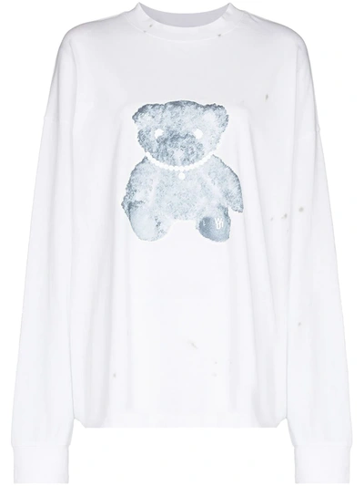 WE11 DONE TEDDY BEAR COTTON SWEATSHIRT