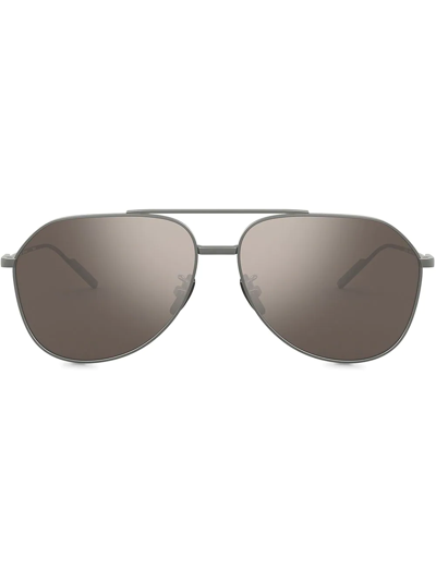 Dolce & Gabbana Mirrored Pilot-frame Sunglasses In Grey