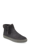 Cougar Duffy Faux Fur Trim Waterproof Bootie In Pewter Suede