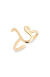 Sterling Forever Zodiac Ring In Gold Leo