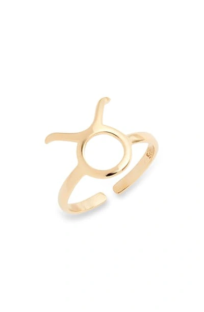 Sterling Forever Zodiac Ring In Gold Taurus