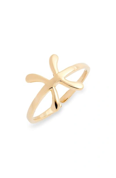 Sterling Forever Zodiac Ring In Gold Pisces