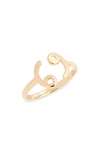 Sterling Forever Zodiac Ring In Gold Cancer