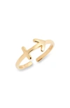 Sterling Forever Zodiac Ring In Gold Sagittarius