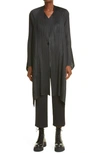 Issey Miyake Echo Asymmetrical Pleated Cardigan In Black