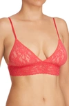 Hanky Panky Signature Stretch-lace Bralette In Coral Rose Orange