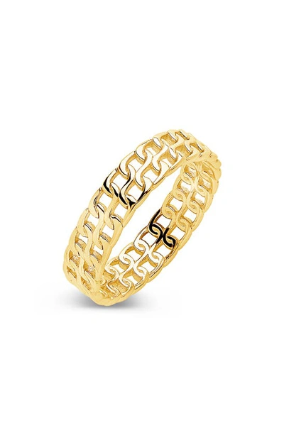 Sterling Forever 14k Gold Vermeil Chain Ring