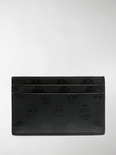 Alexander Mcqueen Skull-print Cardholder In Black
