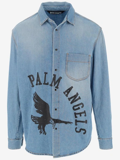 Palm Angels Shirts In Rosso