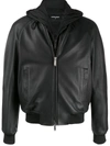 DSQUARED2 SHEEPSKIN HOODED JACKET