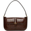 BY FAR BROWN CROC MIRANDA SHOULDER BAG