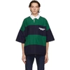 DSQUARED2 NAVY & GREEN RUGBY POLO