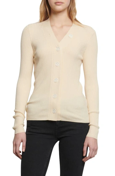 SANDRO RIBBED CARDIGAN,SFPCA00118