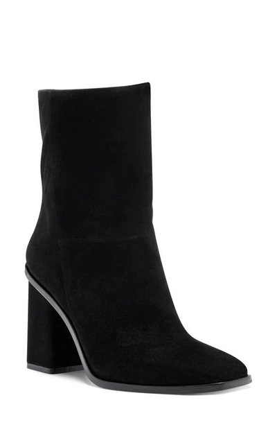 Vince Camuto Women's Dantania Block-heel Dress Booties Women's Shoes In Black Suede