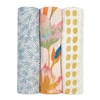 Aden + Anais 3-pack Silky Soft Swaddles Marine Gardens In Pink