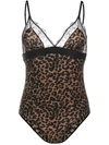 Love Stories Doris Lace Embellished Bodysuit In Brown