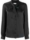 Zadig & Voltaire Satin-finish V-neck Blouse In Black