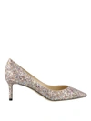 Jimmy Choo Romy 60mm Glitter-detail Pumps In Multicolour