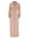 CHLOÉ CHECKERED DRESS IN BEIGE ROSE GOLD