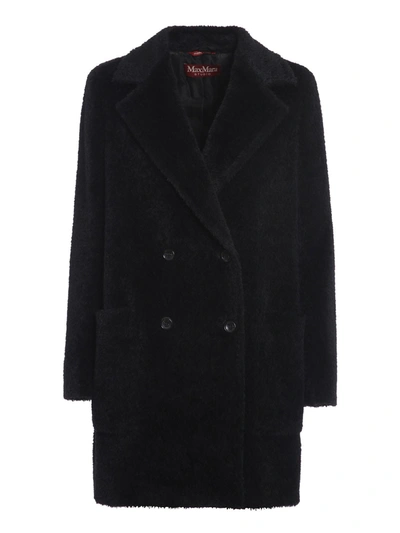 Max Mara Bormio Fur Coat In Black