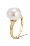 Marco Bicego Africa Boule Semiprecious Stone Ring In Pearl/ Yellow Gold