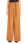 Lafayette 148 Luxe Stretch Crepe De Chine Jackson Wide-leg Pant In Cappuccino