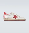 GOLDEN GOOSE BALL STAR LEATHER SNEAKERS,P00528717