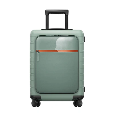 Horizn Studios M5 Neon Edition Cabin Luggage In Marine Green,neon Orange