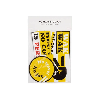 Horizn Studios | Luggage Accessories | Sticker Set Eo – One Love In In White,lagos Yellow