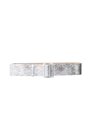 Msgm Belt With Buckle In Silver