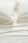 Anthropologie Joey Washed Percale Sheet Set By  In White Size Tw Sht Set In White