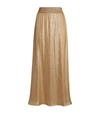 MARIE FRANCE VAN DAMME METALLIC MAXI SKIRT,16126830