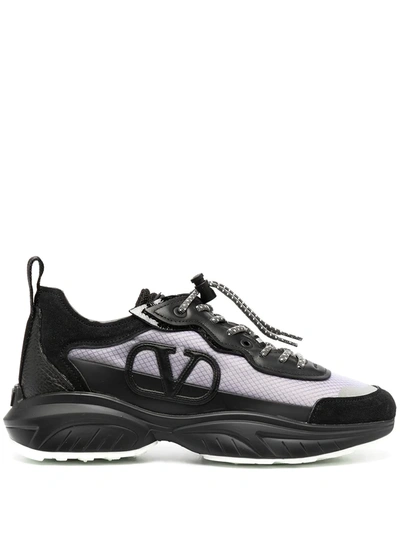 Valentino Garavani Vlogo Low-top Sneakers In Black