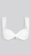 Weworewhat Claudia Bikini Top In White