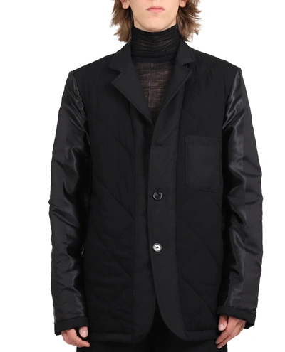 Ann Demeulemeester Reversible Padded Jacket In Black