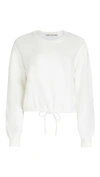 ALICE AND OLIVIA BERNETTA CROP PULLOVER WITH DRAWSTRING