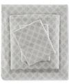 Sleep Philosophy True North Cotton Flannel 4-piece California King Sheet Set Bedding In Grey Geo