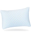 Nestl Bedding Heat And Moisture Reducing Ice Silk And Gel Infused Memory Foam Pillow, Standard/queen In White