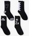 PLANET SOX MICKEY MOUSE WOMEN'S "SPARKLE AND SHINE" 4PK CREW SOCKS