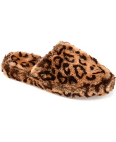Journee Collection Women's Cozey Slippers In Brown