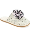 Journee Collection Journee Stardust Pompom Slipper In Beige