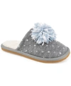 Journee Collection Journee Stardust Pompom Slipper In Gray