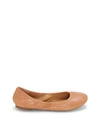 Lucky Brand Emmie Womens Leather Stretch Ballet Flats In Light Brown