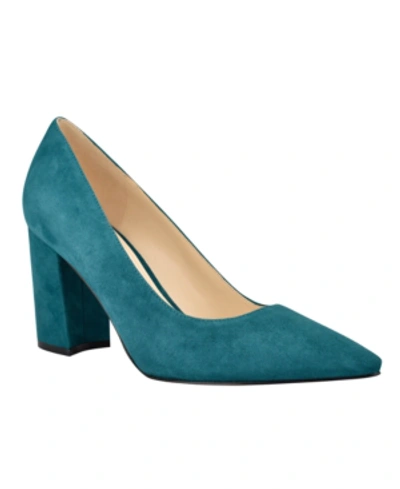 Nine West Women's Cara Block Heel Dress Pumps Women's Shoes In