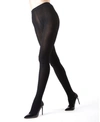 Memoi Women's Toronto Textured Cable Sweater Tights In Black