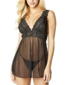 OH LA LA CHERI MESH EMPIRE BABYDOLL & G-STRING 2PC LINGERIE SET