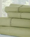 IENJOY HOME EXPRESSED IN EMBOSSED CHECKERED 4-PC. SHEET SET, QUEEN