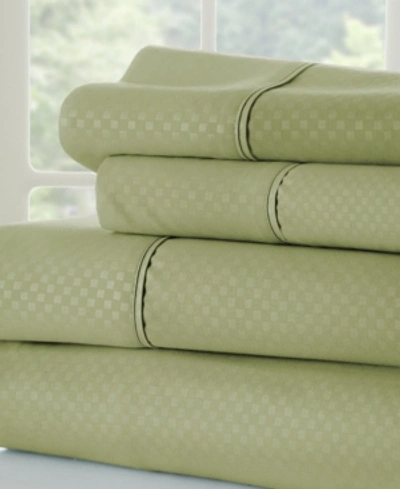 IENJOY HOME EXPRESSED IN EMBOSSED CHECKERED 4-PC. SHEET SET, QUEEN