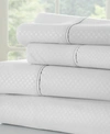 IENJOY HOME EXPRESSED IN EMBOSSED CHECKERED 4-PC. SHEET SET, QUEEN